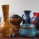 Ceramic flower-picnic vase of the potters of Accolay