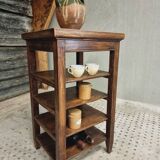 Antique side table shelving unit etagere wood