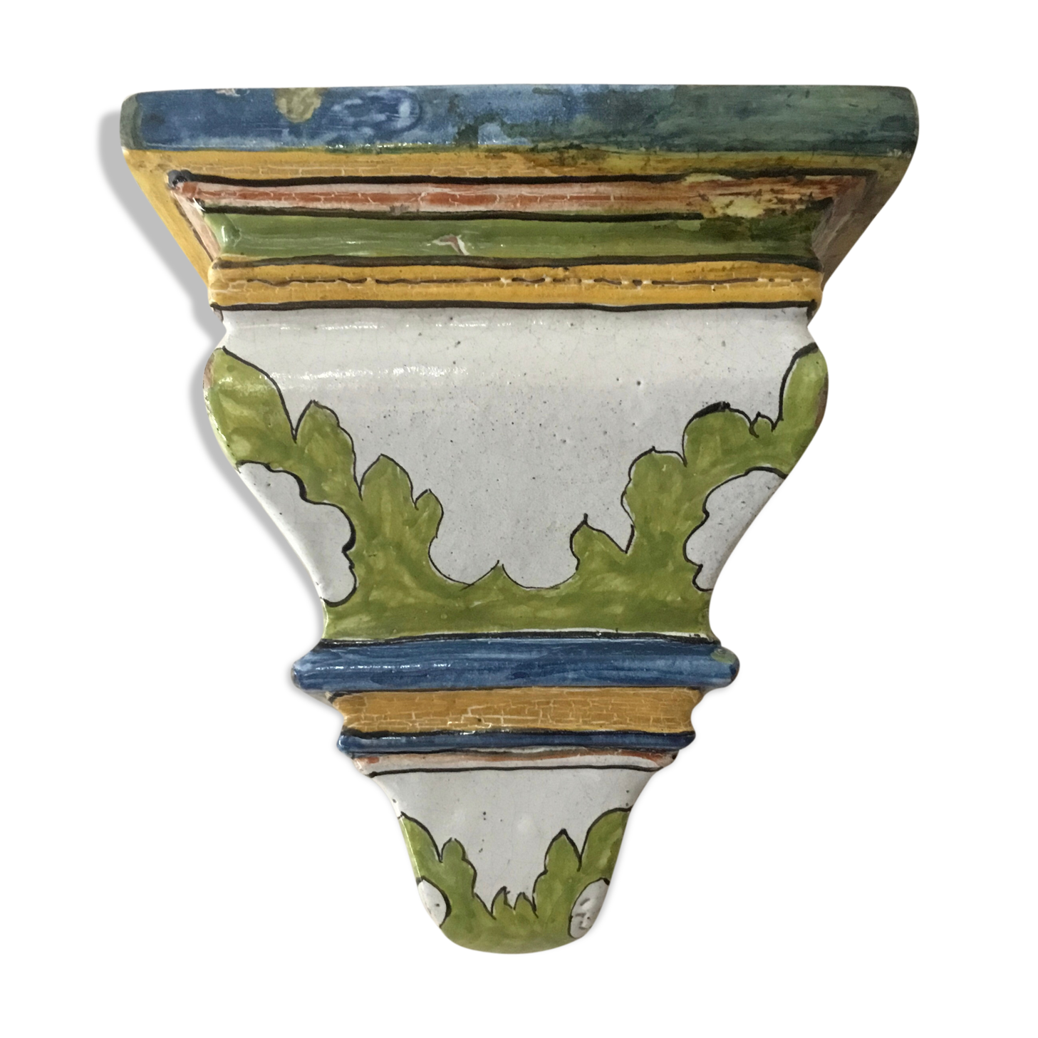 Rustic ceramic wall console