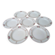 7 old deep plates in Salins earthenware model Nénuphar 24.5cm