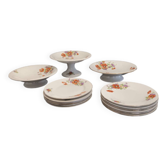 Onnaing earthenware dessert service