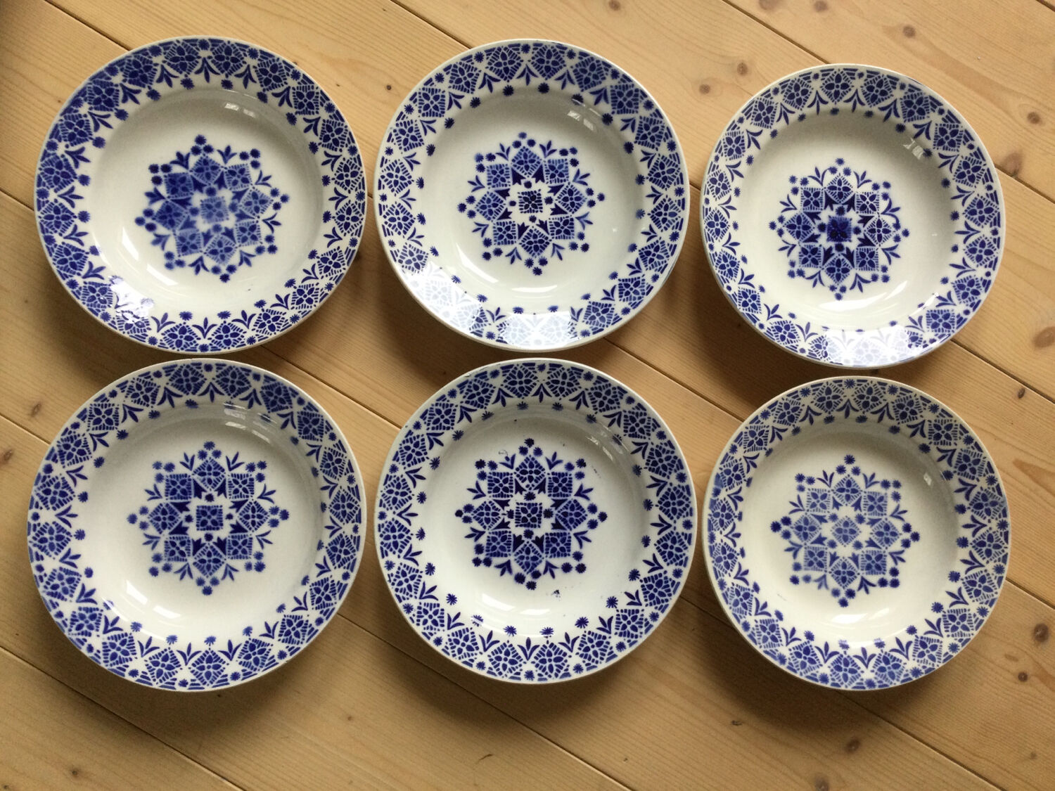 6 hollow plates St Amand decor Fez 2073