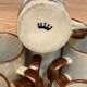 Set of 6 stoneware coffee cups