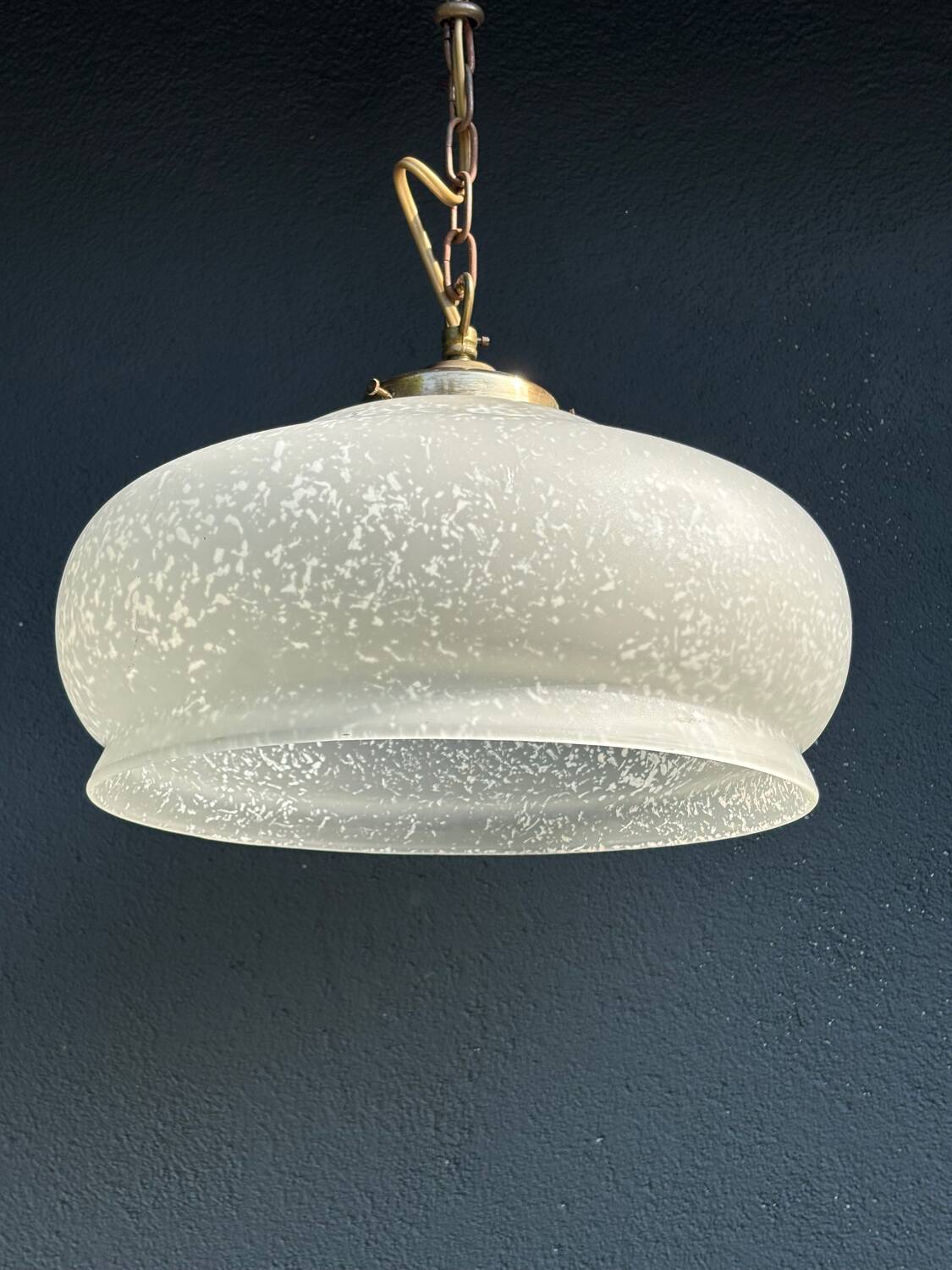 Suspension en verre style Clichy