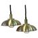 Danish pair of brass colour ceiling lamps attributed to the company Frandsen 1