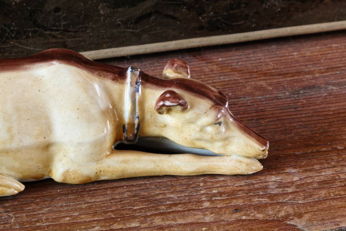 Porcelain biscuit greyhound