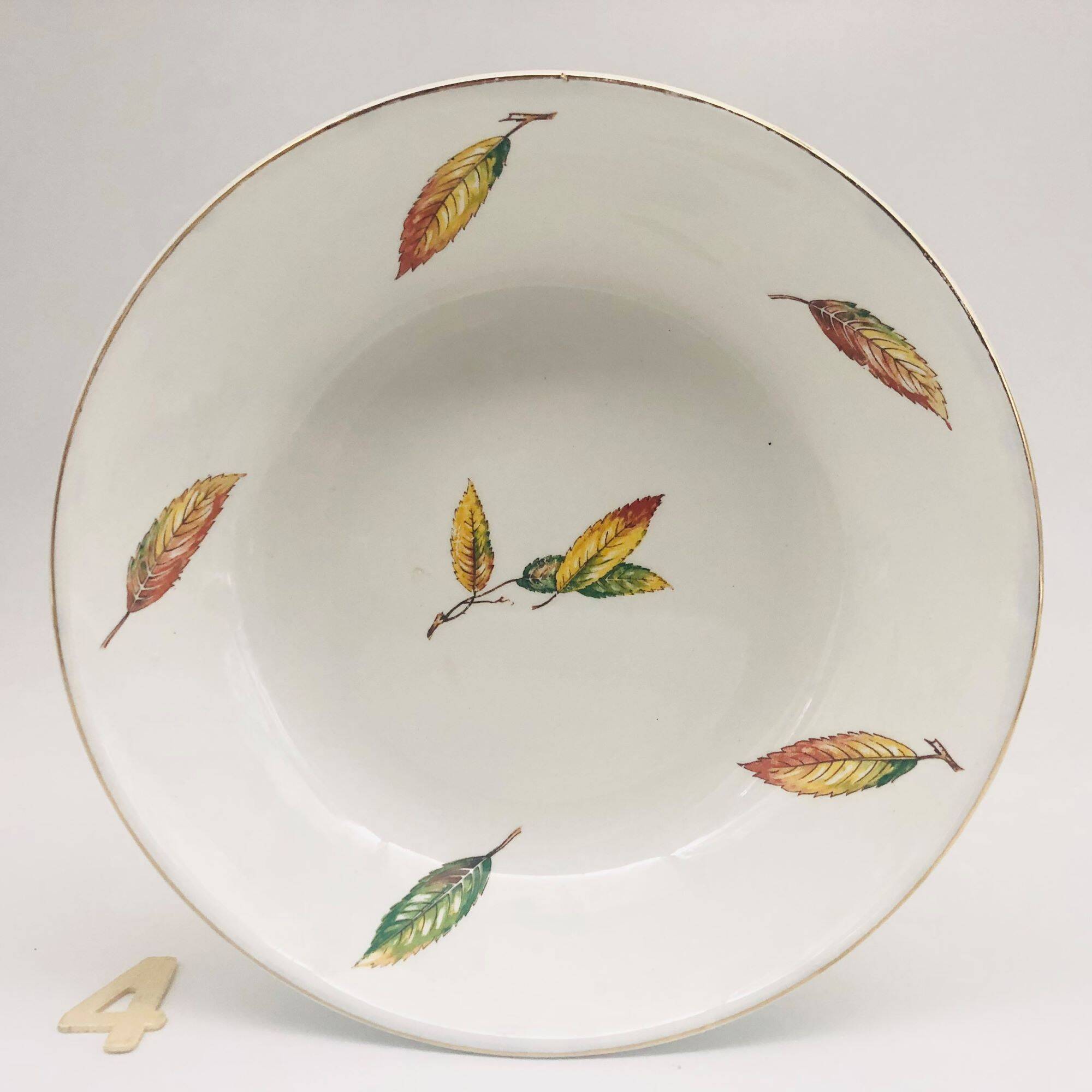 Set of 6 soup plates, bowl style “Digoin Sarreguemines / La Fontaine model”