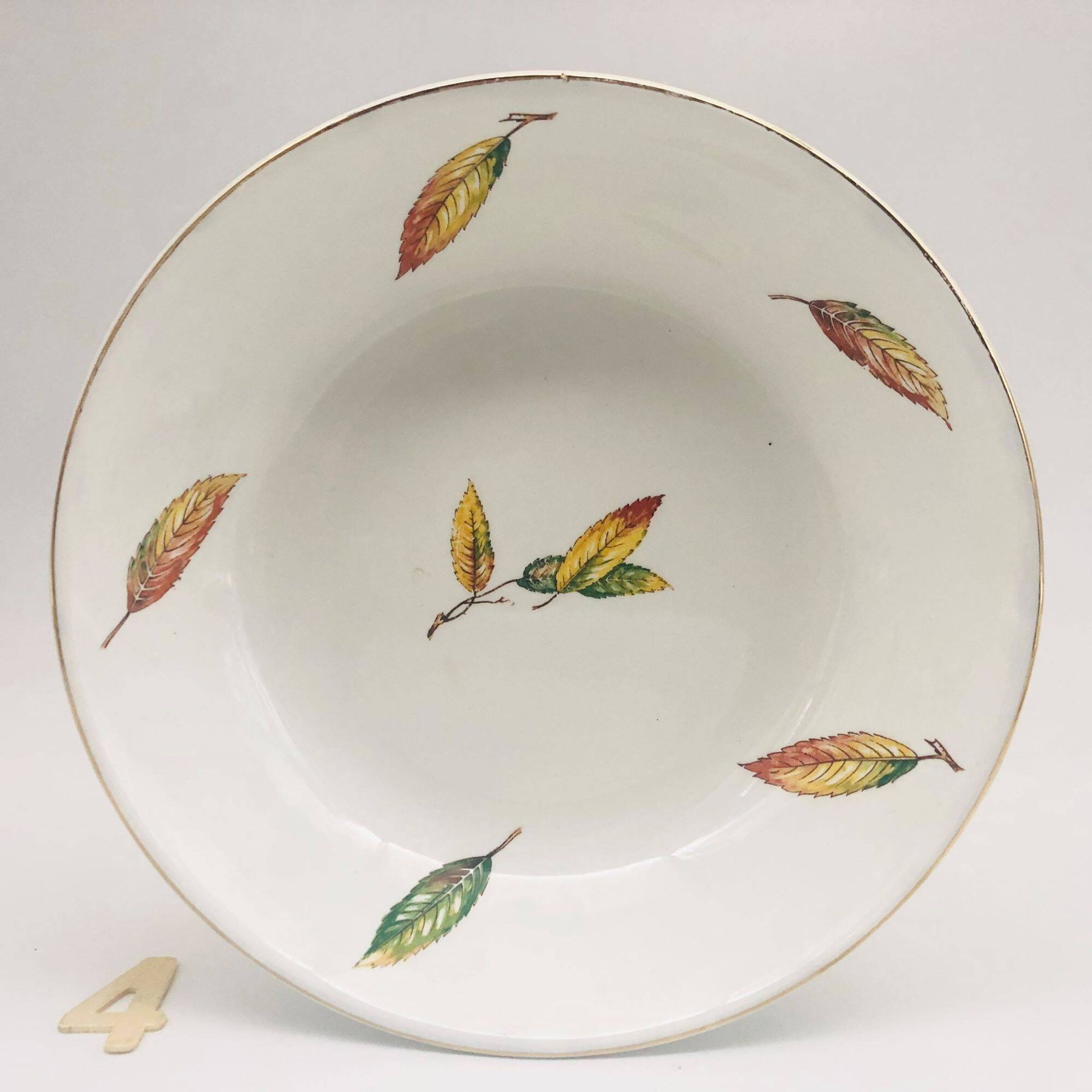 Set of 6 soup plates, bowl style “Digoin Sarreguemines / La Fontaine model”
