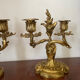 Paire de chandeliers en bronze 19ème