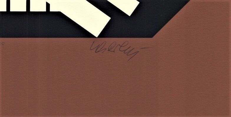 Victor vasarely, g-linn, 1951. original silkscreen print signed and numbered