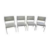 Lot de quatre chaises fauteuils vintage