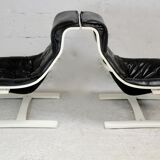 Pair of armchairs and ottomans Nelo Sweden, Sweden, circa 1975