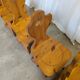 Vintage Alpine Wooden Chairs (Set of 4) Heart Cut-Out
