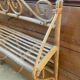 Vintage bamboo and rattan wall coat rack