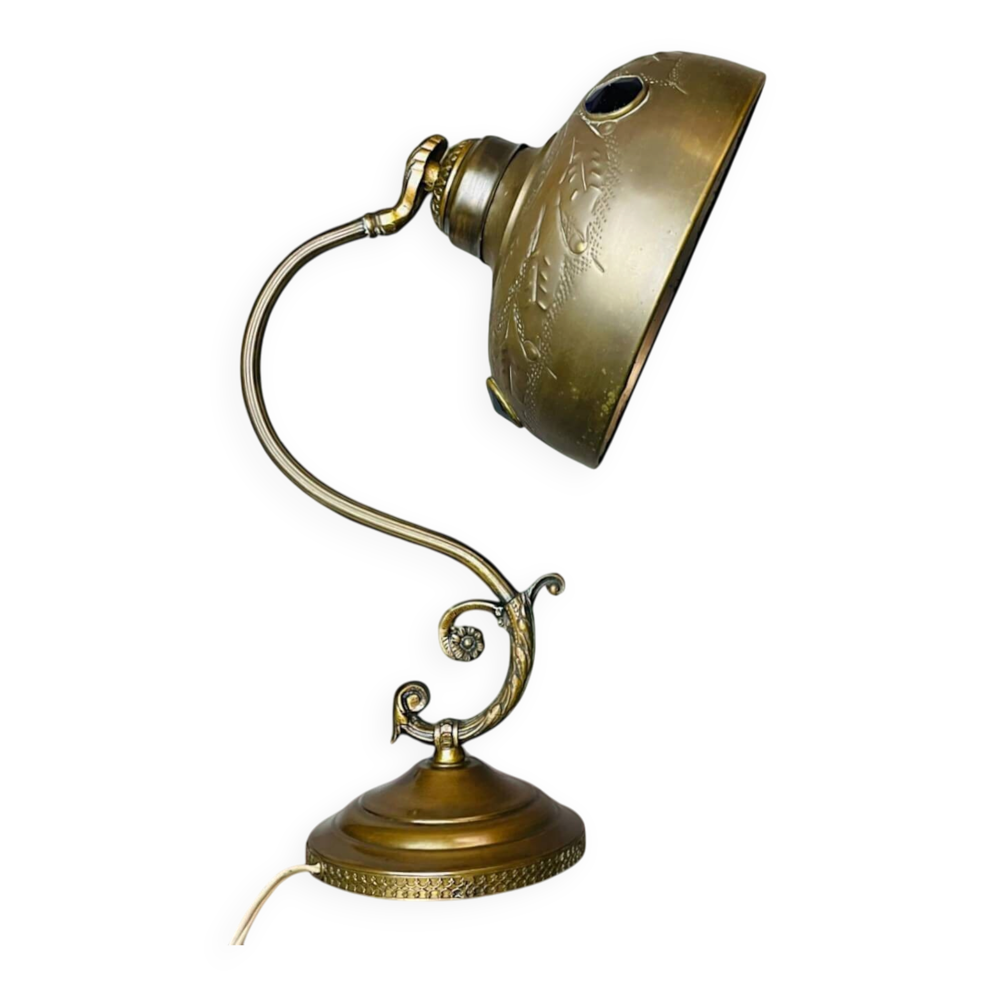 Art Deco 1930s brass table lamp