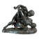 Large bronze after the antique preserved in the Uffizi in Florence, the wrestlers around 1880.