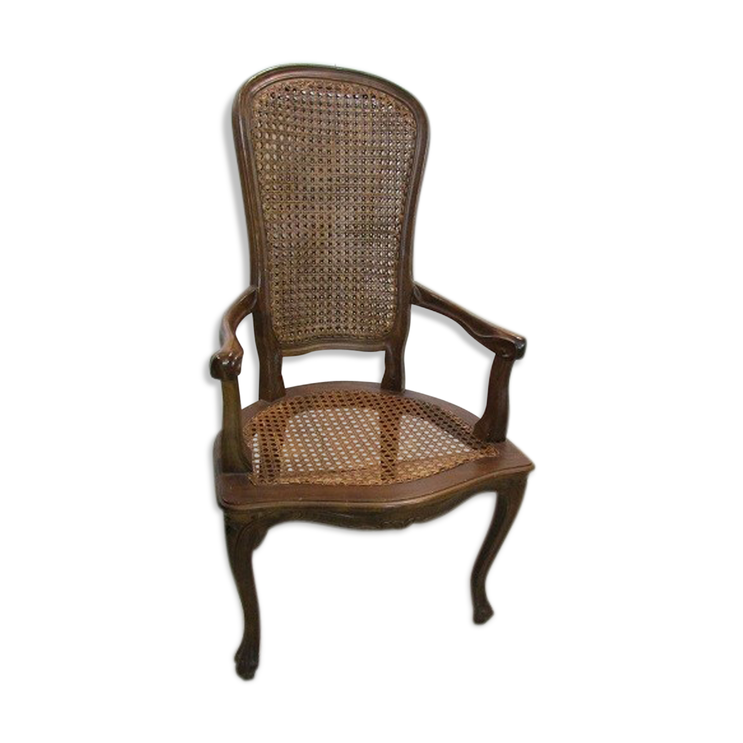 Fauteuil Louis XV canné
