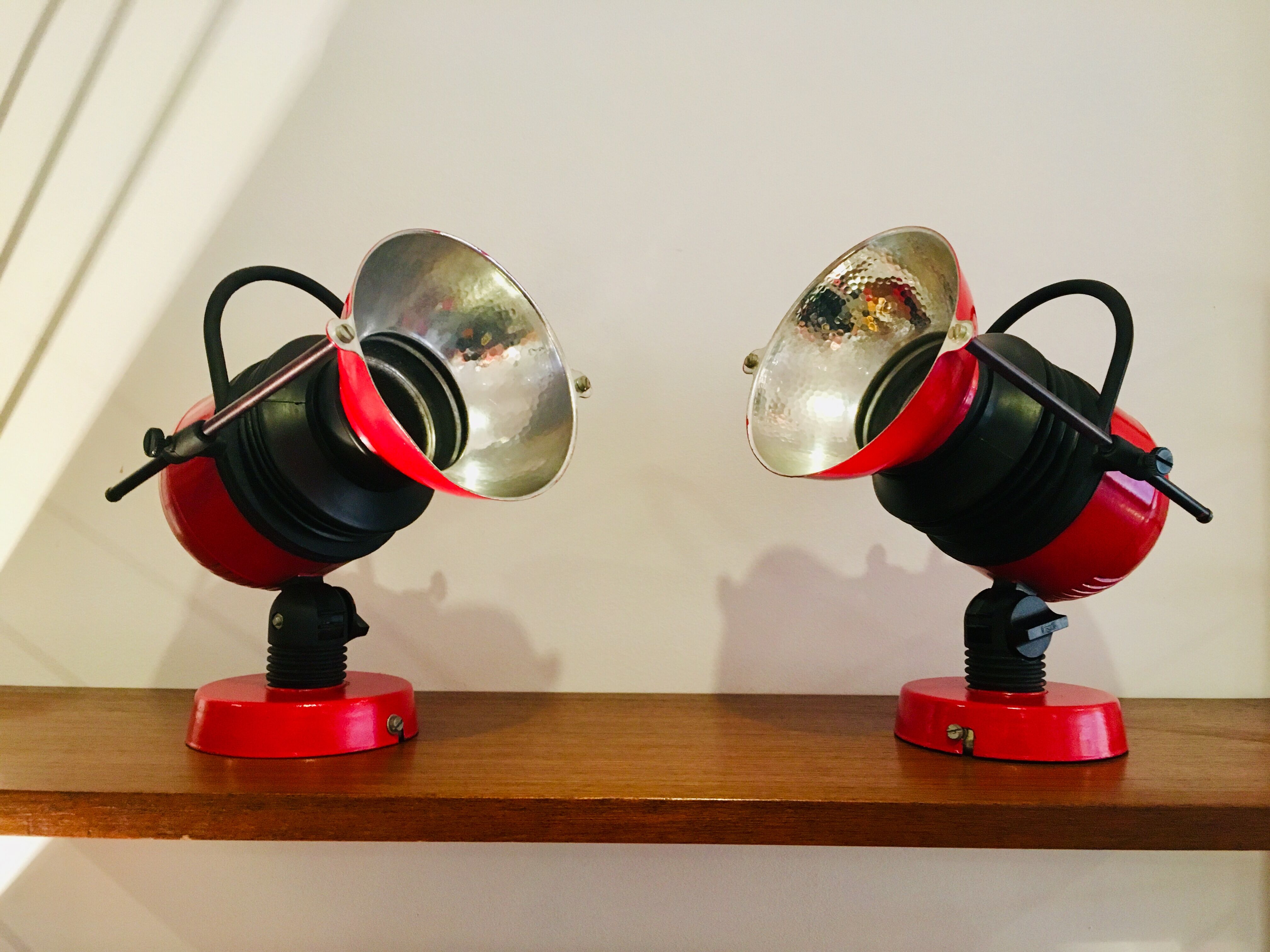Red wall lights