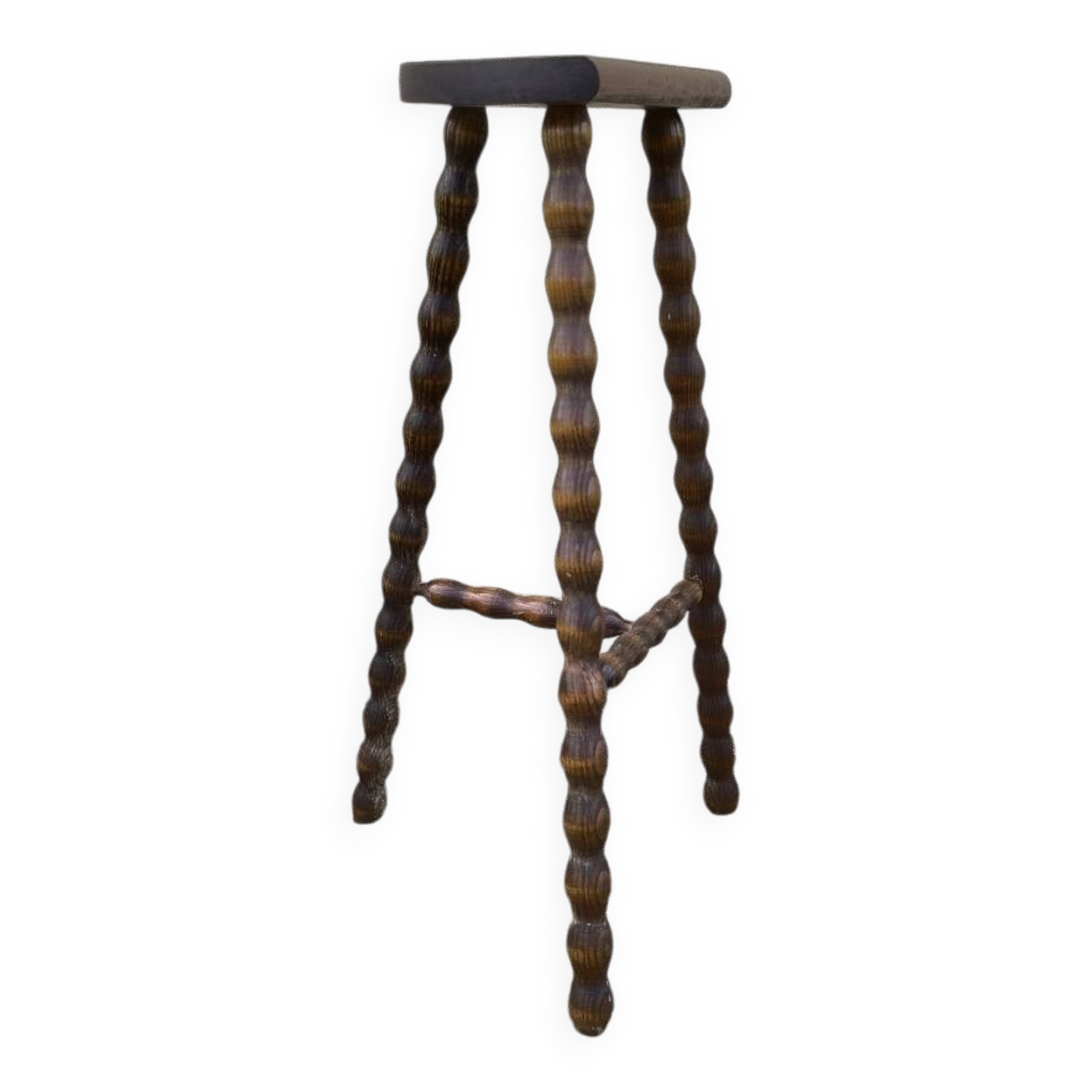 Solid wood tripod stool 1950
