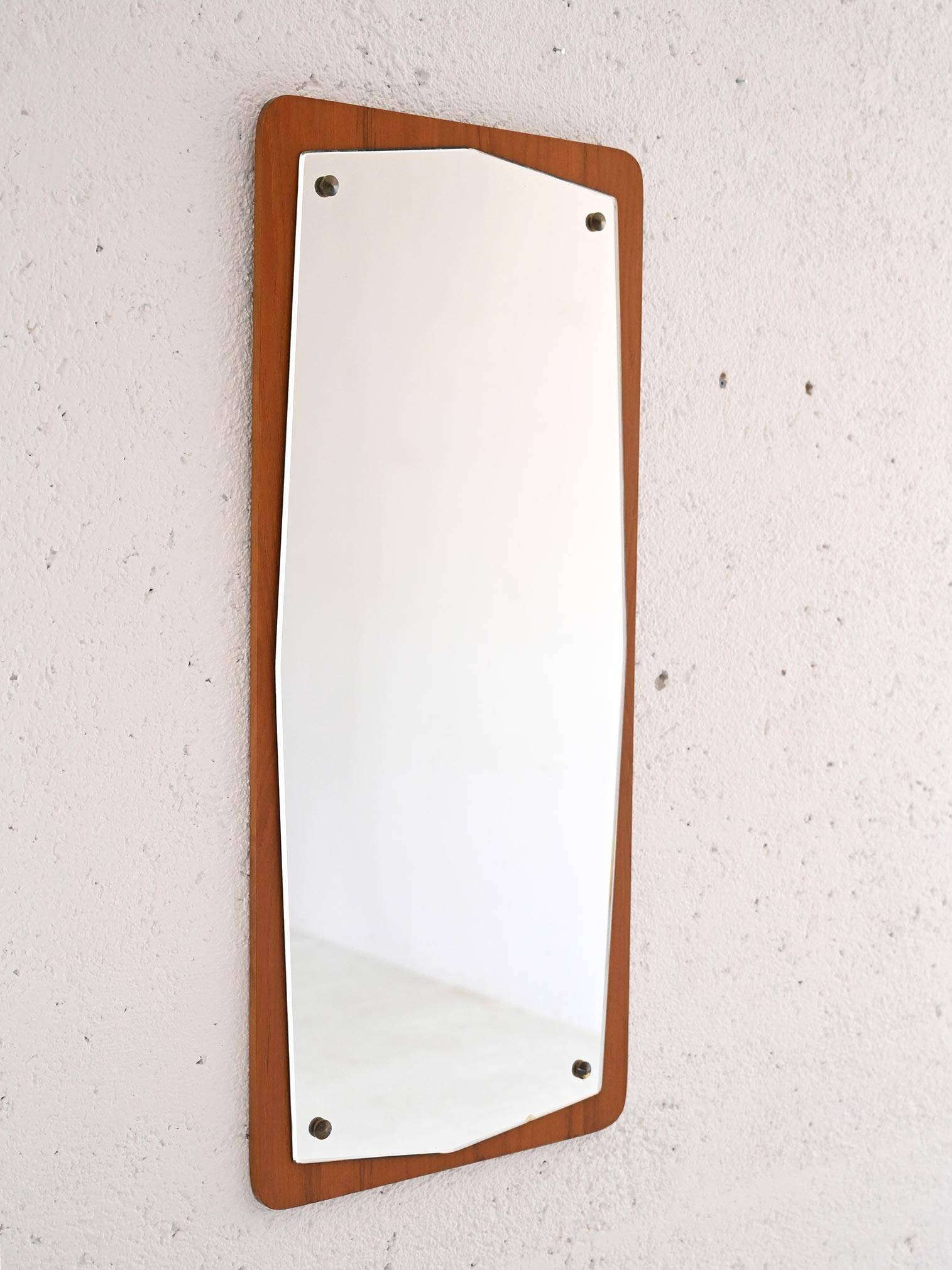 Scandinavian teak mirror, 1960s