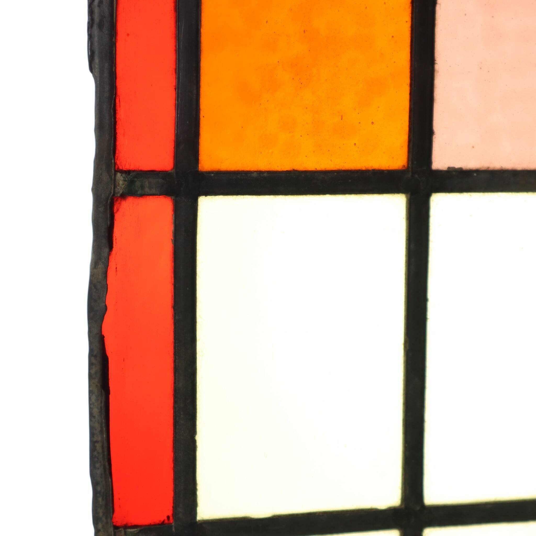 Colorful Amsterdam School Stained Glass Window – Art Deco