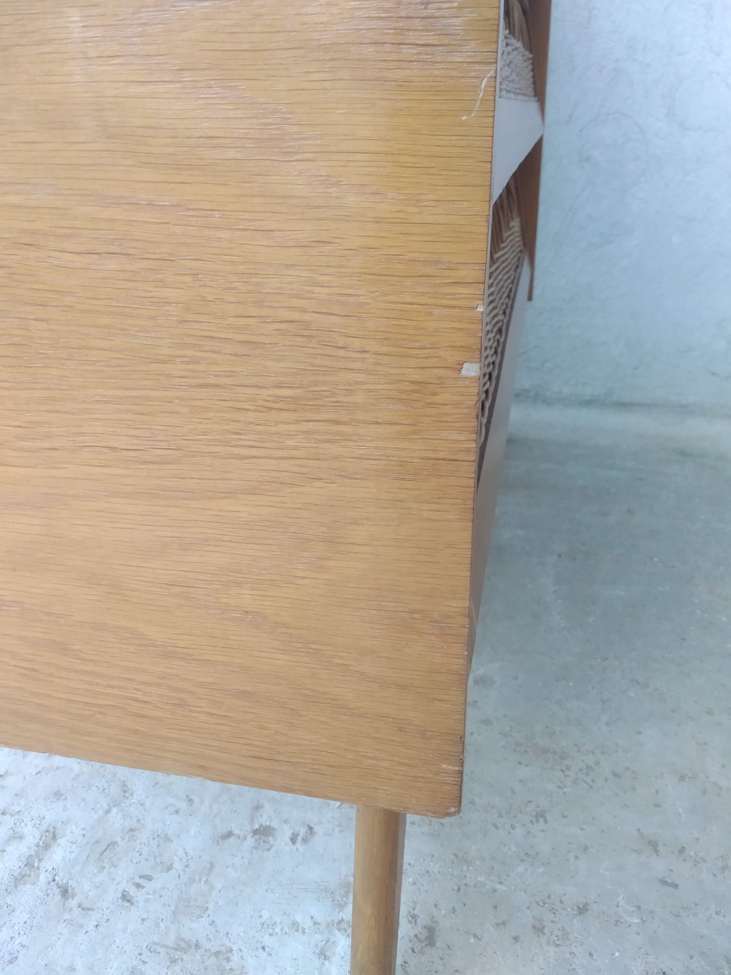 Vintage dresser rattan compass feet