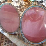 Lot 2 oval frames style art deco vintage