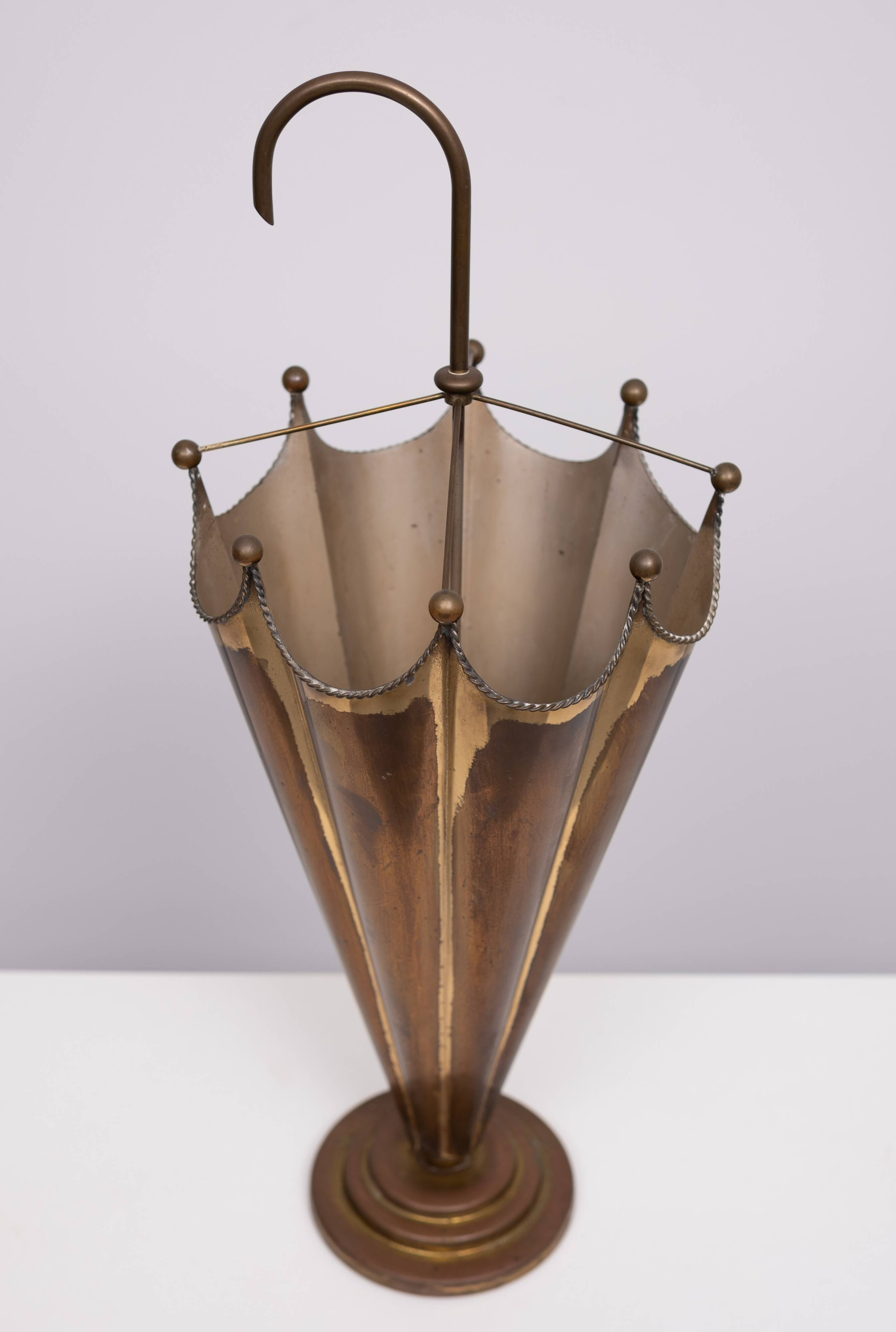 Brass Umbrella Umbrella stand 1950s France