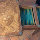 Antique marquetry game table
