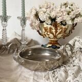Silver plate with swan heads
