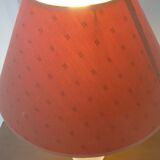 White wooden lamp and brick lampshade