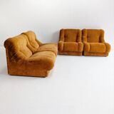 Set of 4 Modular Italian Lounge Chairs 1970s