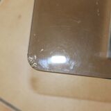 Coffee table smoked glass and chrome 1970