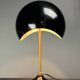 Midcentury Italian scallop mushroom wavy brass desk or table lamp, 1960s