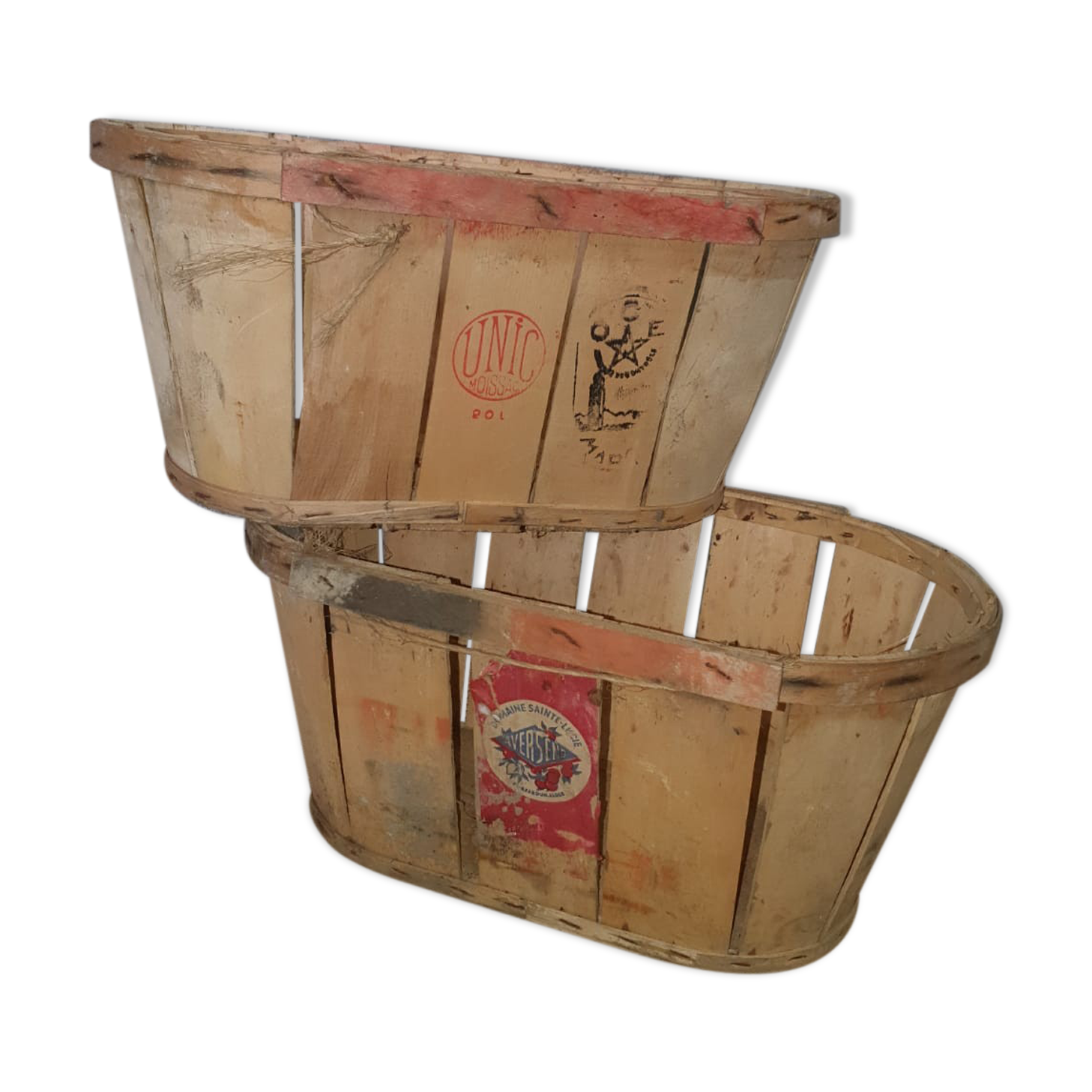 Lot of 2 orange bins from North Africa