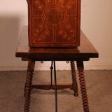 Renaissance Bargueno in Walnut and Fruitwood Marquetry - 16th Century