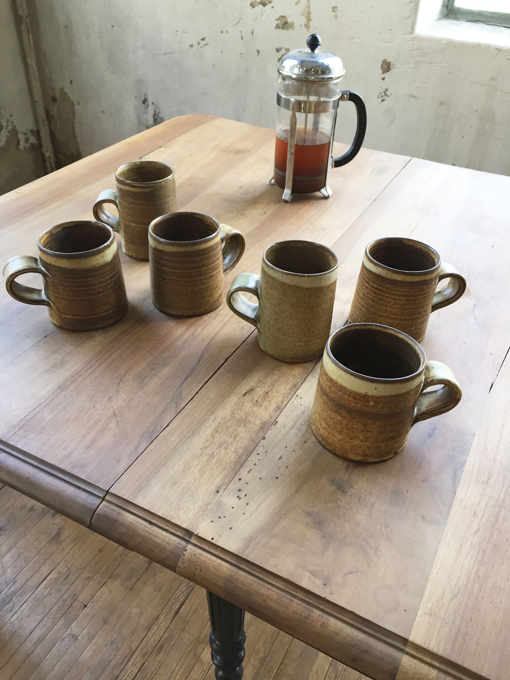 Lot 6 tasses grès