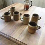 Lot 6 tasses grès