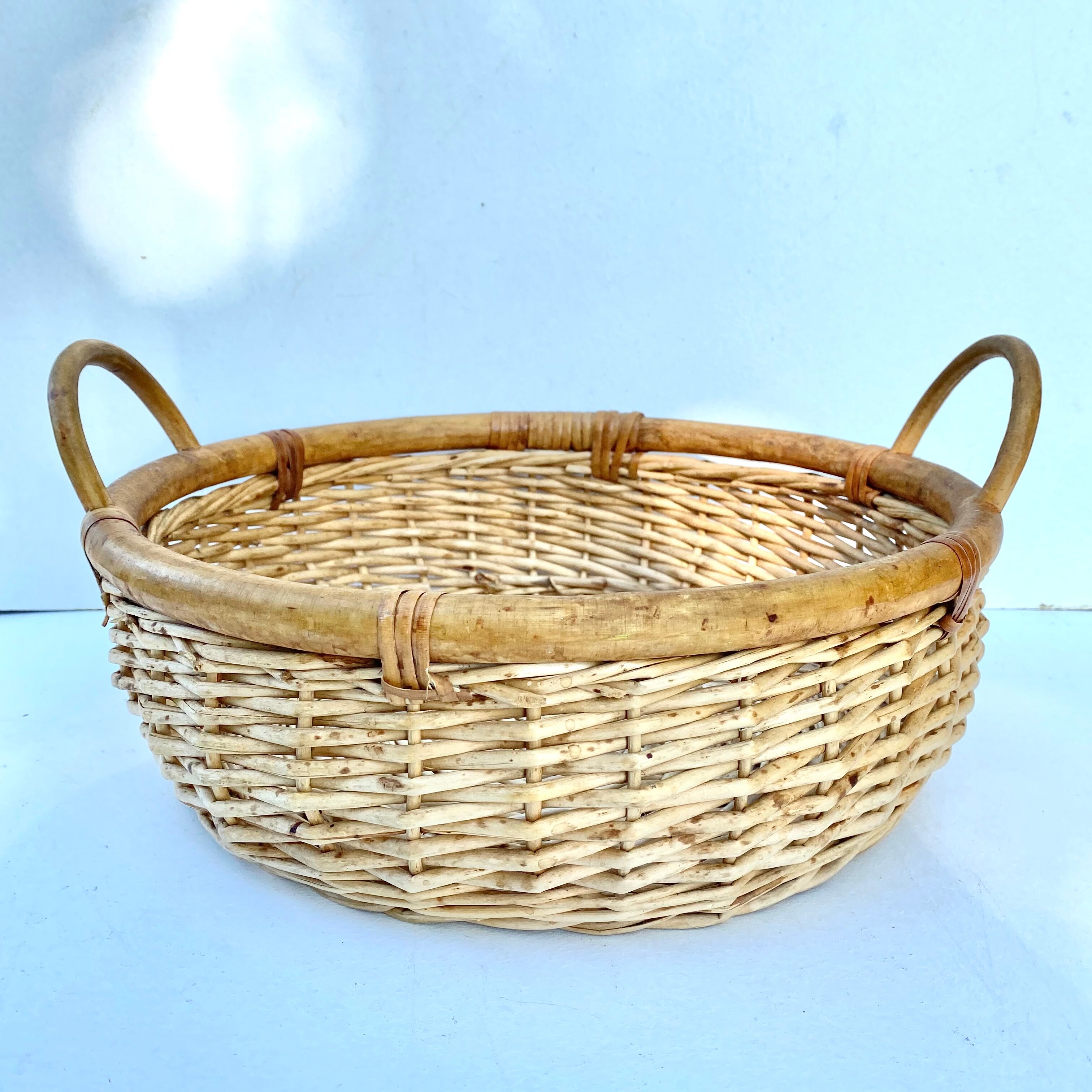 Vintage rattan basket