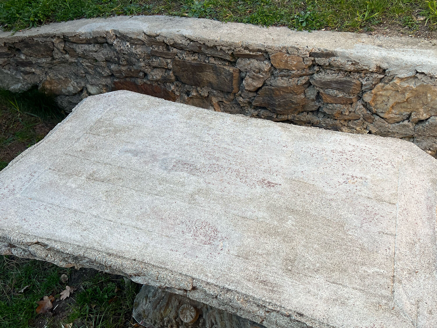 Concrete garden table