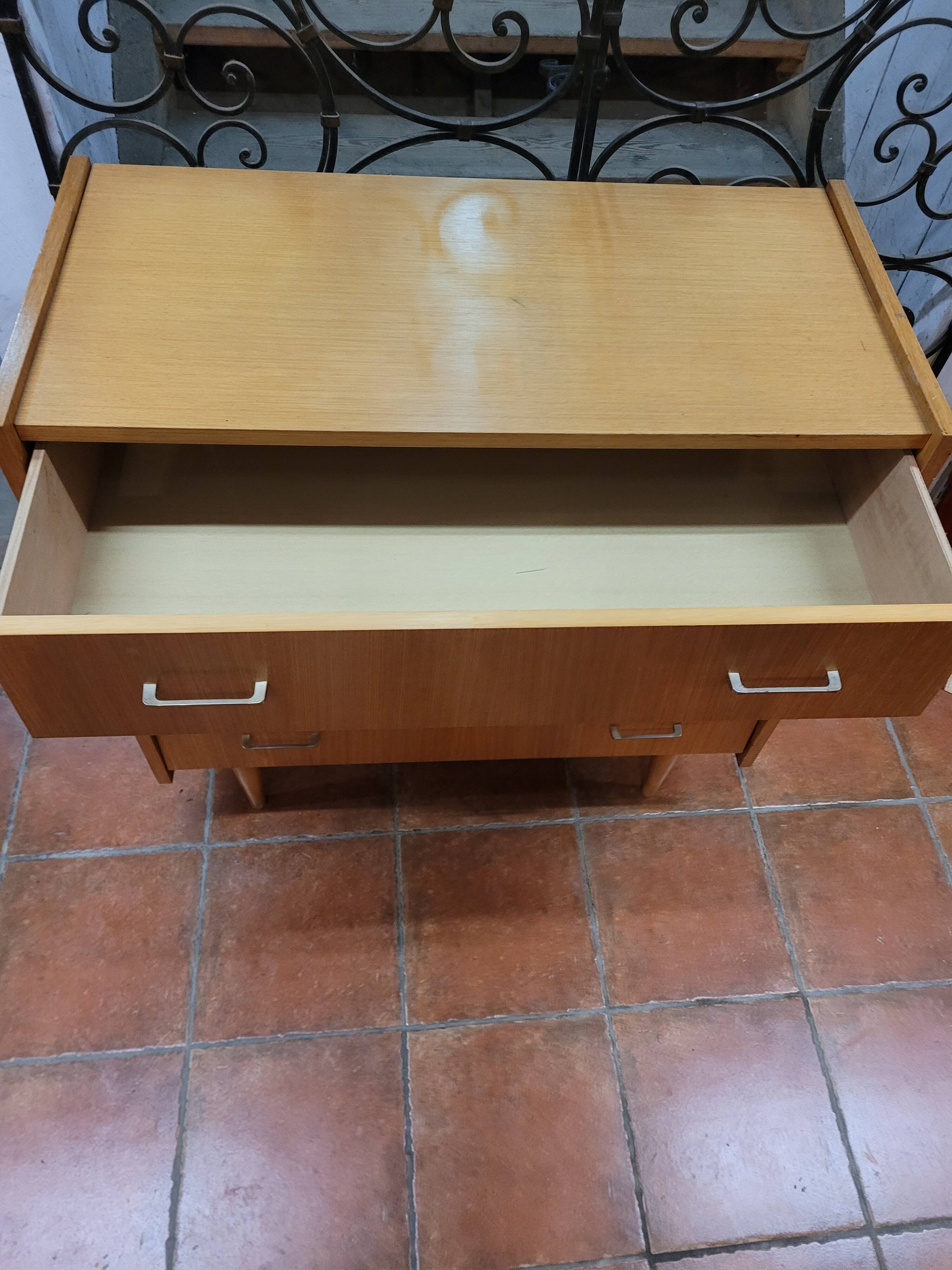 Vintage oak chest of drawers from the 60s