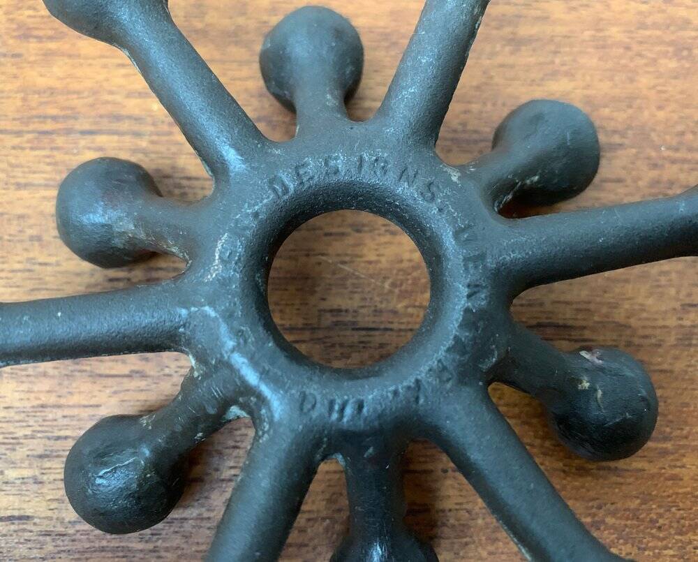 Brutalist Danish candle holder from the mid-century in cast iron by Jens H. Quistgaard.