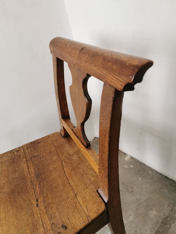 Paire de chaises en chêne brut