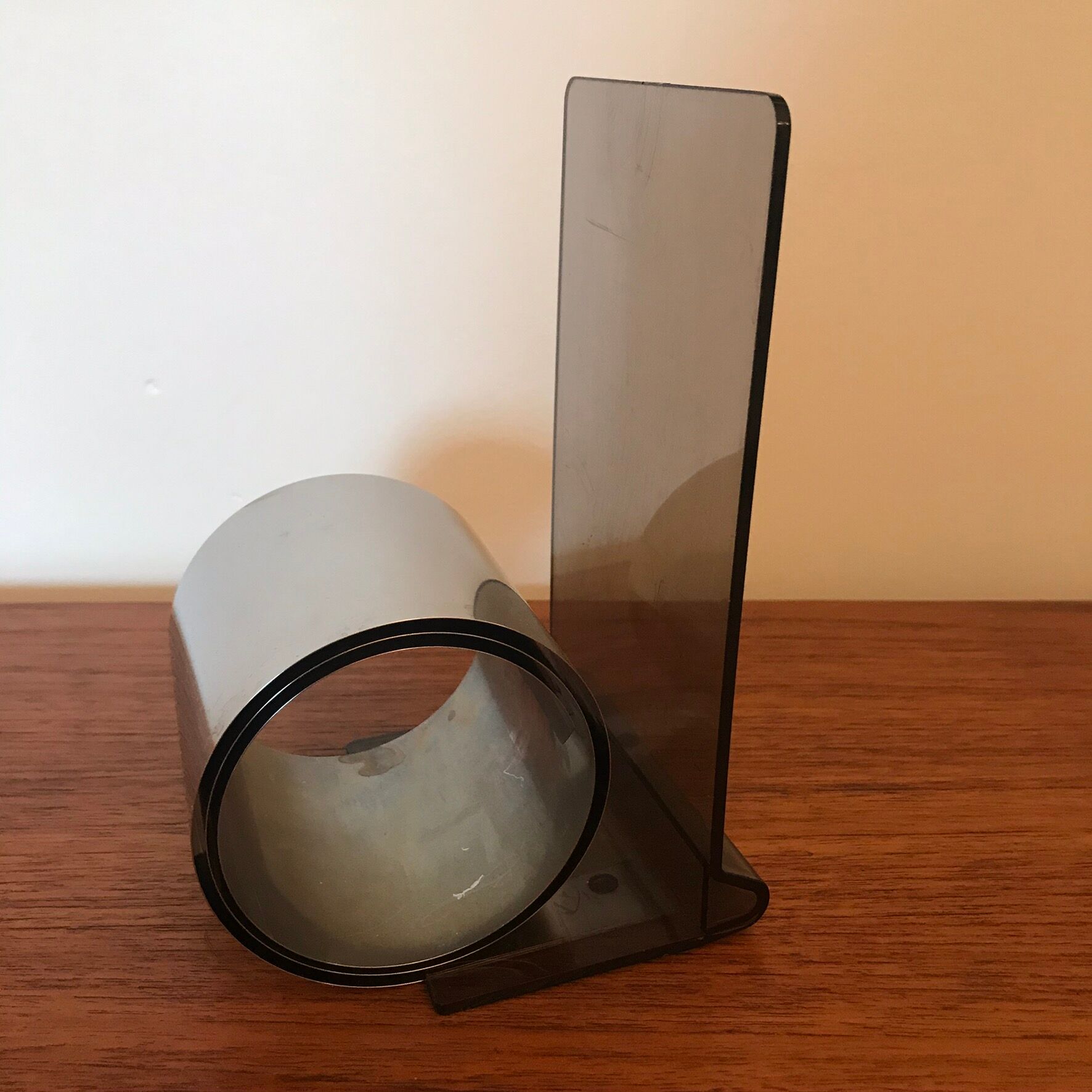 Books end plexiglas and steel 1970