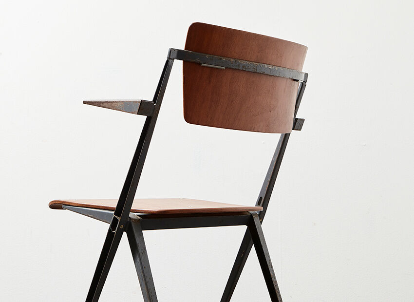 Wim Rietveld pyramid chair for Ahrend de Cirkel 1960s