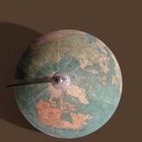 Vintage illuminated glass globe world map - 1940s