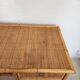 Pair of wicker and bamboo desks, Dal Vera, vintage