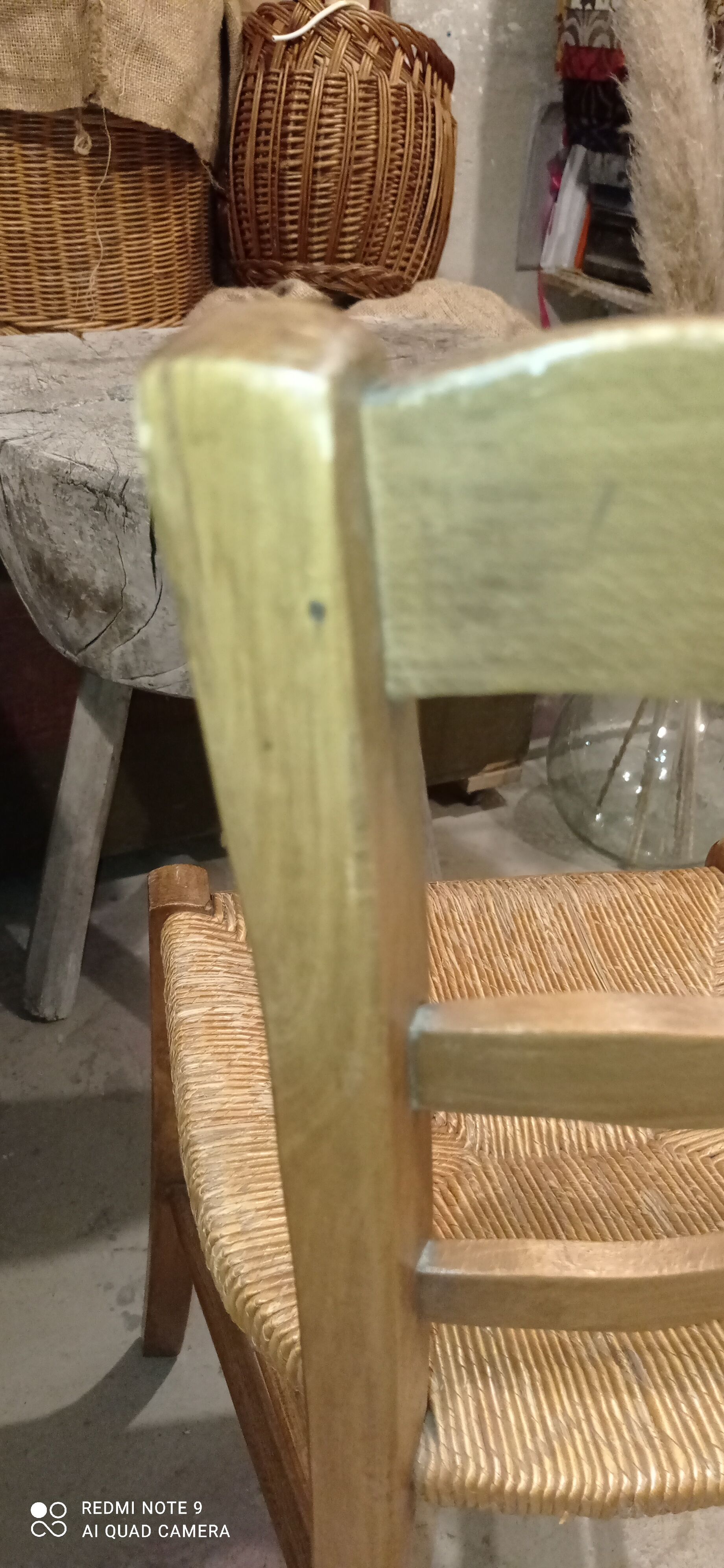 Old straw chair
