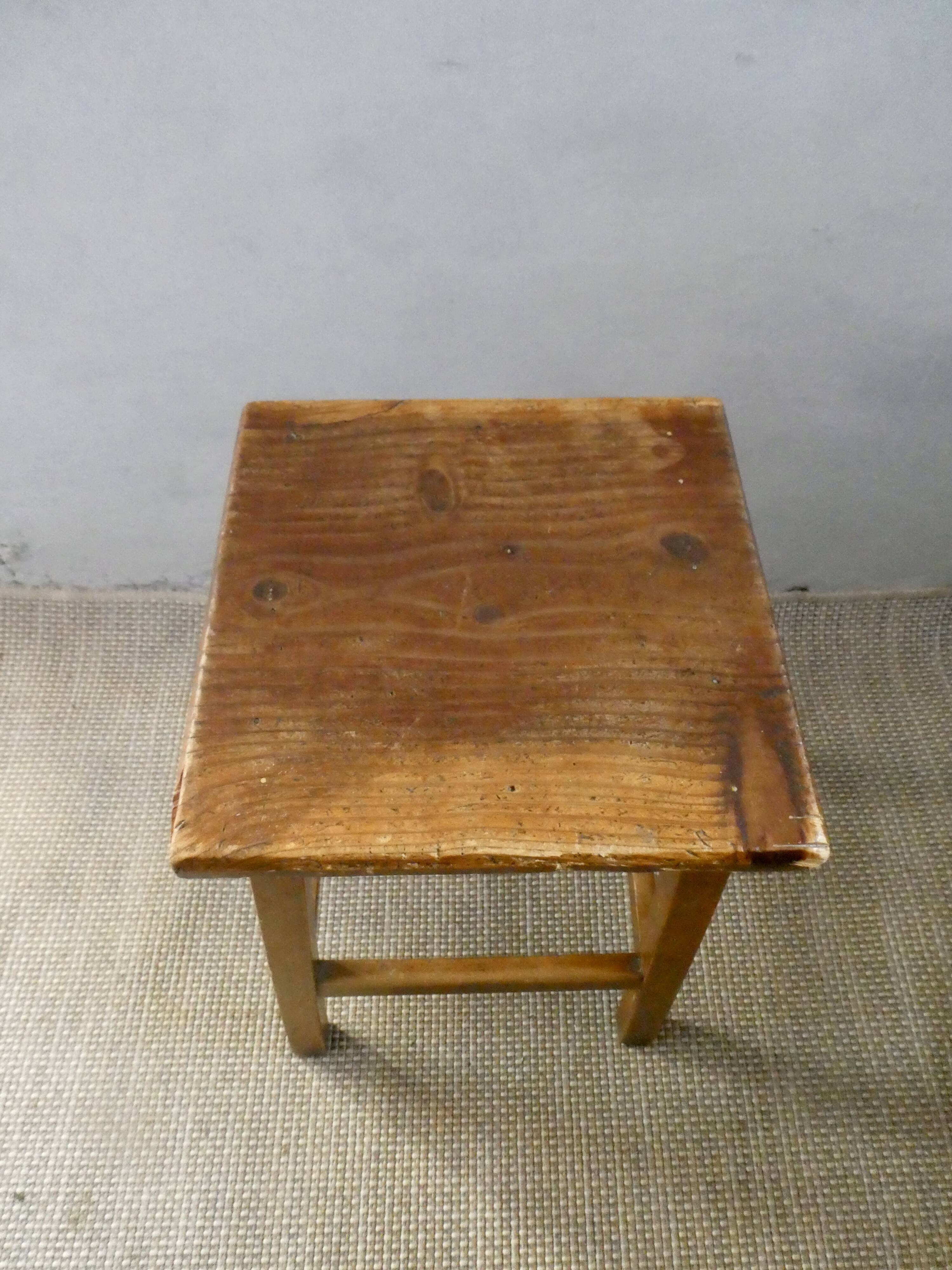 Wooden workshop stool, 50s-60s