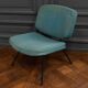 Pair of CM190 Pierre Paulin red and blue Thonet edition low chairs